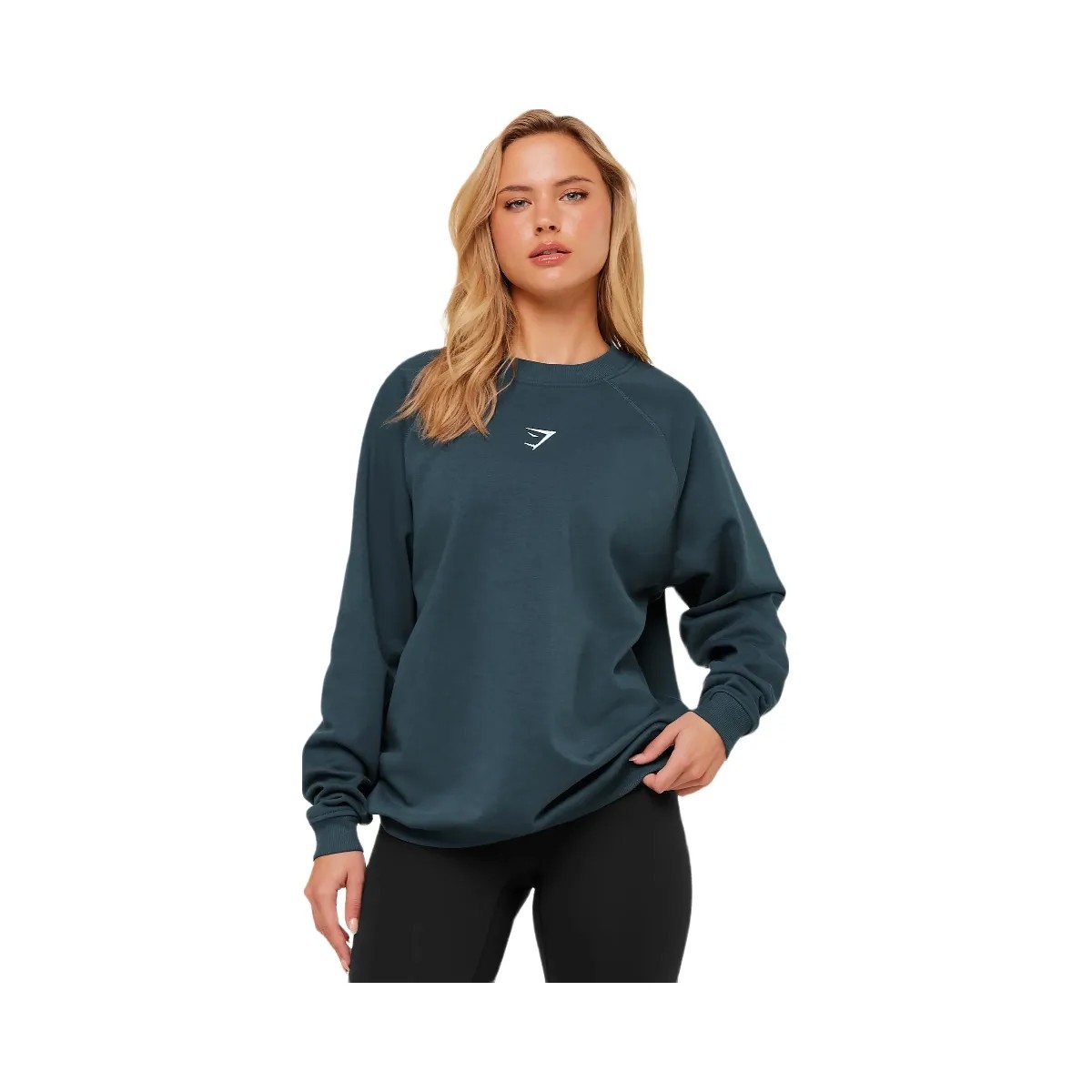 Gymshark Training Oversized Fleece Sweatshirt "GS Stealth Blue" - HypeFly India View 1