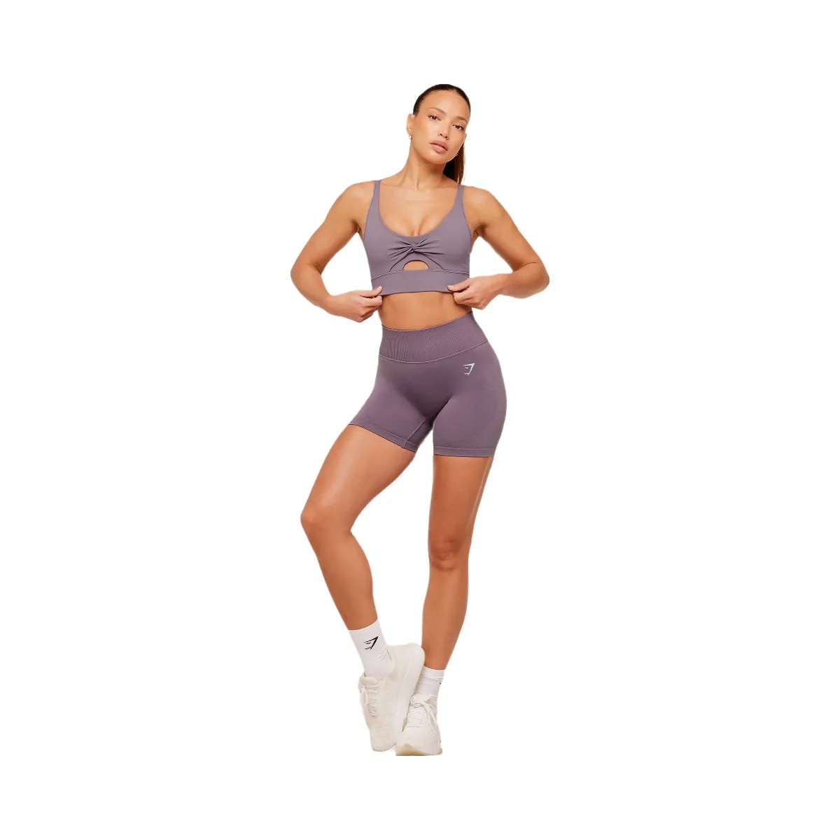 Gymshark Twist Front Sports Bra "Dusk Purple" - HypeFly India View 6