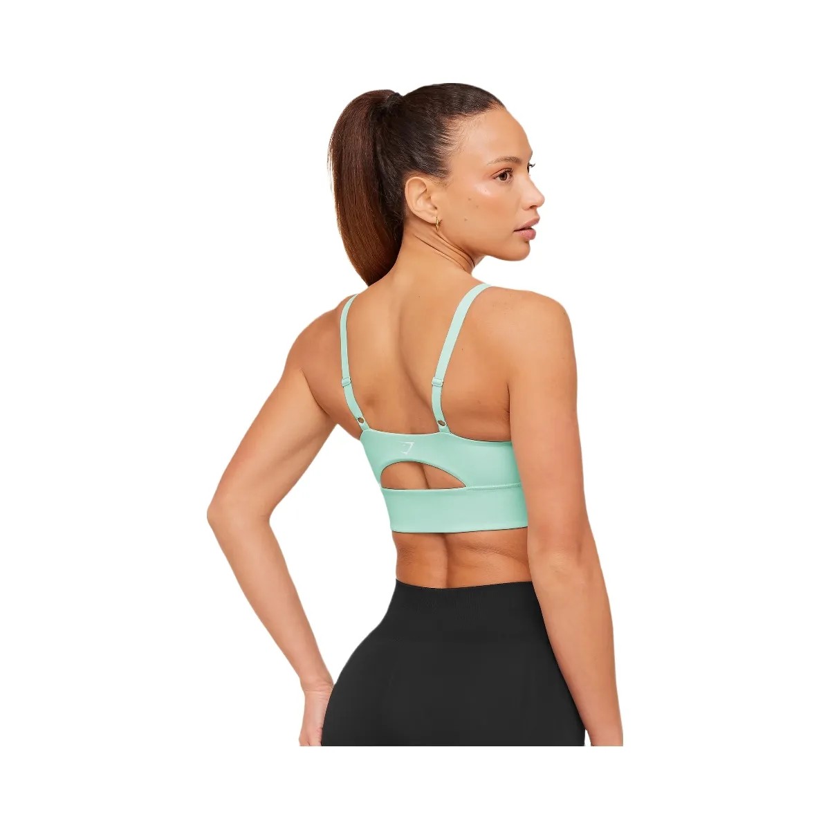Gymshark Twist Front Sports Bra "Pop Turquoise" - HypeFly India View 2