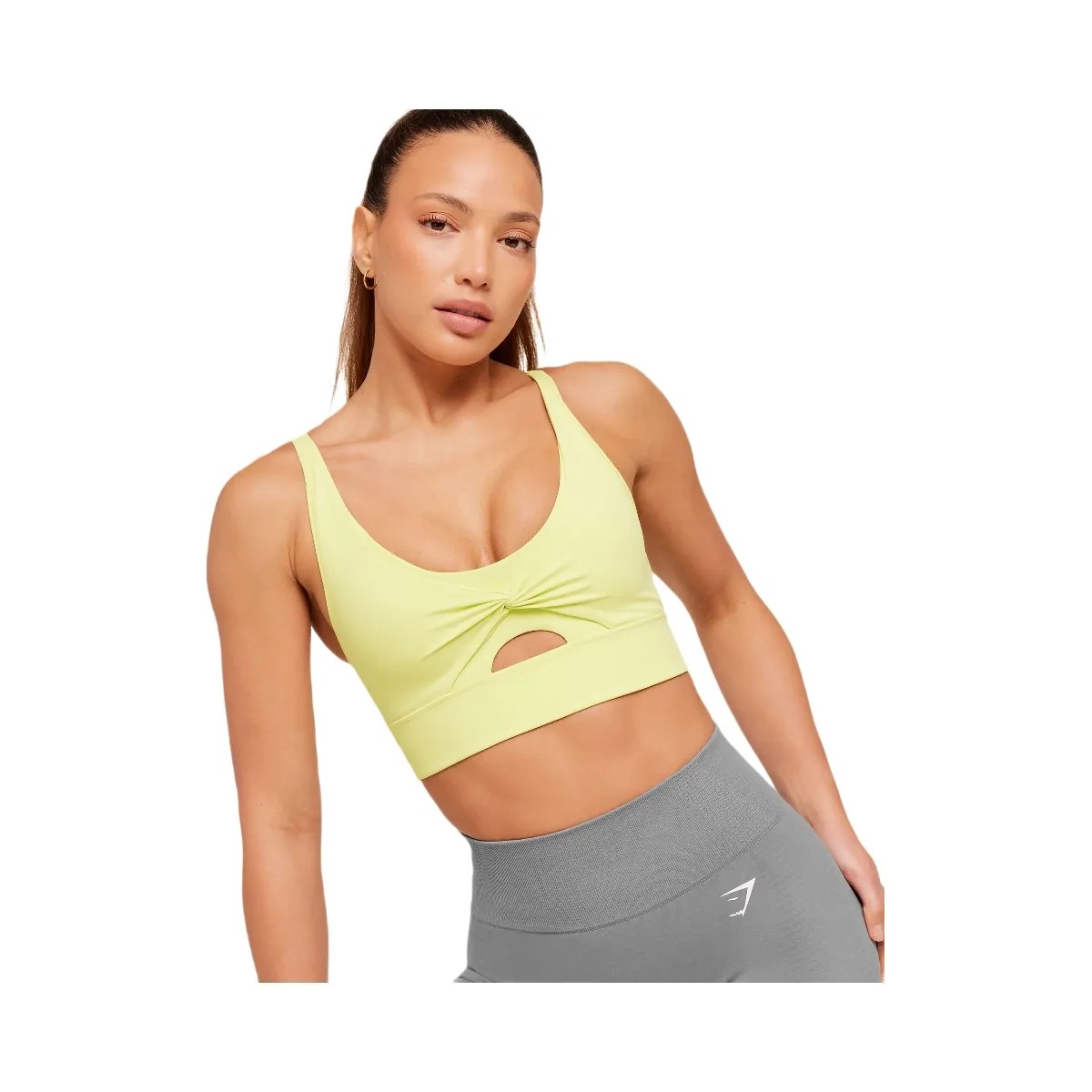 Gymshark Twist Front Sports Bra "Sorbet Yellow" - HypeFly India View 5