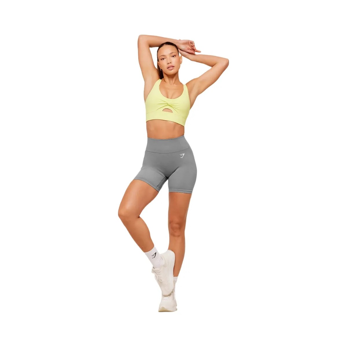 Gymshark Twist Front Sports Bra "Sorbet Yellow" - HypeFly India View 6