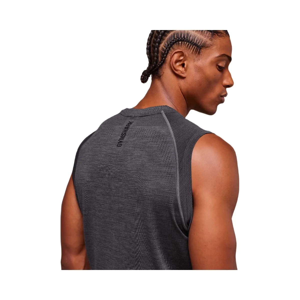 Gymshark Versatile Seamless Tank "Dark Grey Black" - HypeFly India View 5