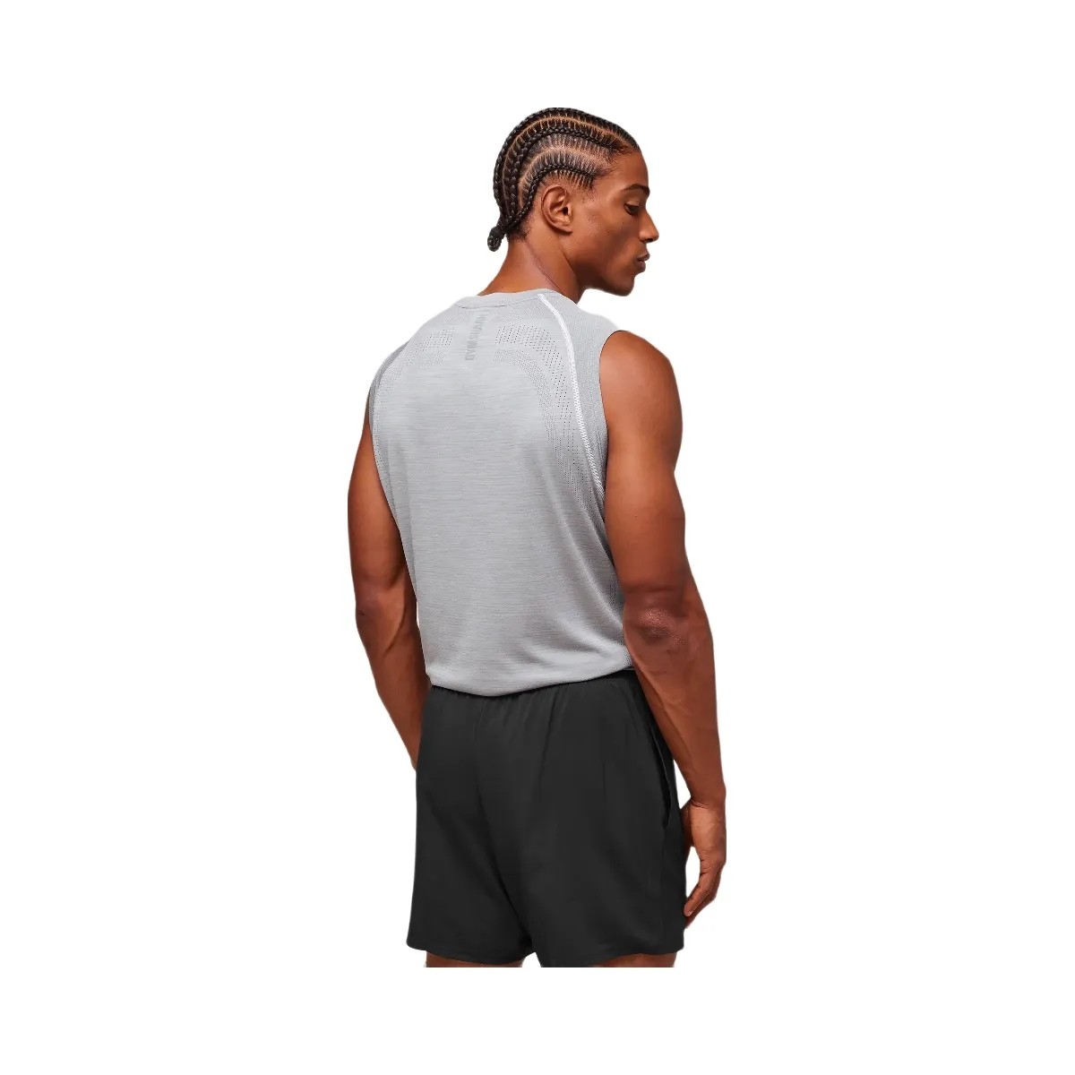 Gymshark Versatile Seamless Tank "Light Grey Smokey Grey" - HypeFly India View 2
