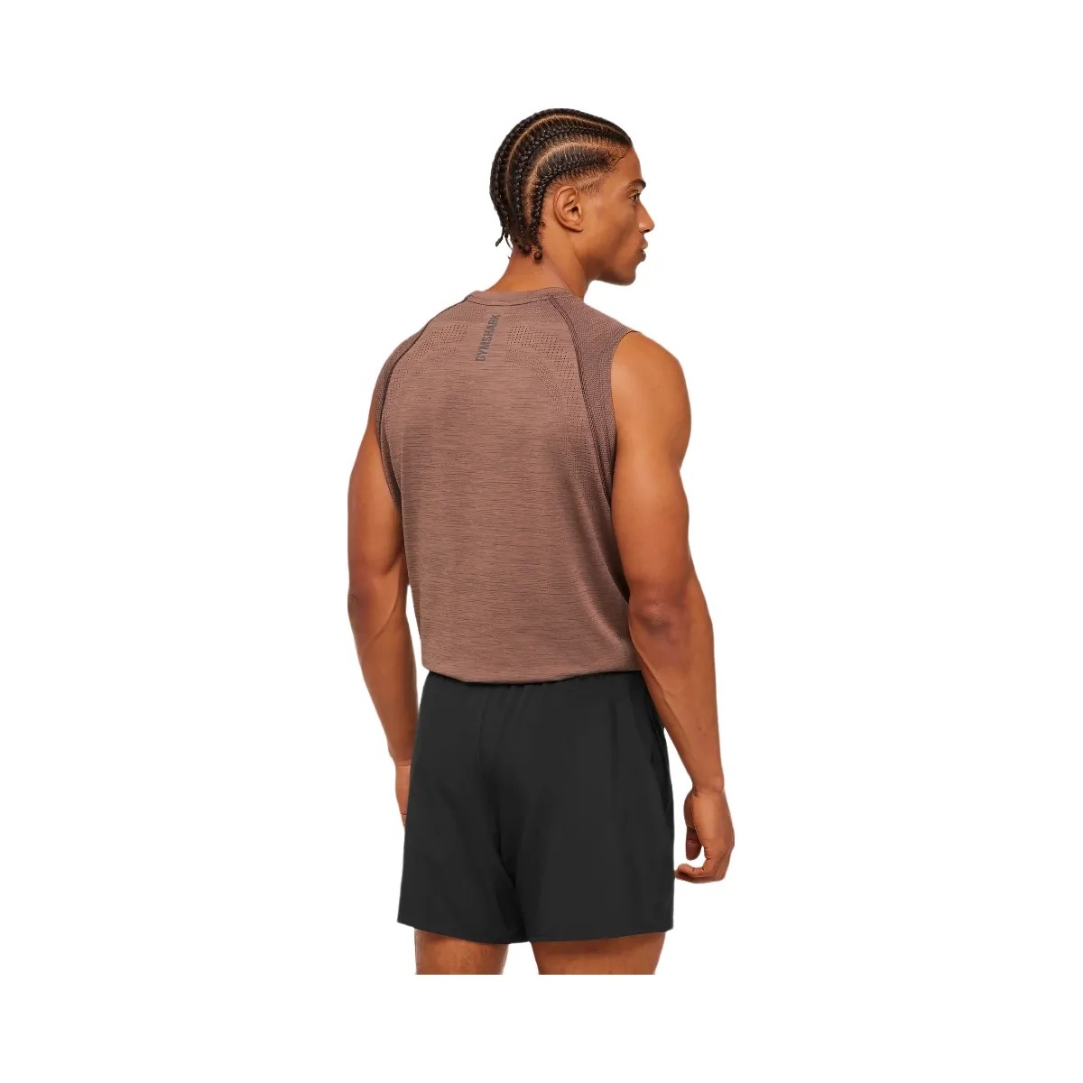 Gymshark Versatile Seamless Tank "Taupe Brown Cool Brown" - HypeFly India View 2
