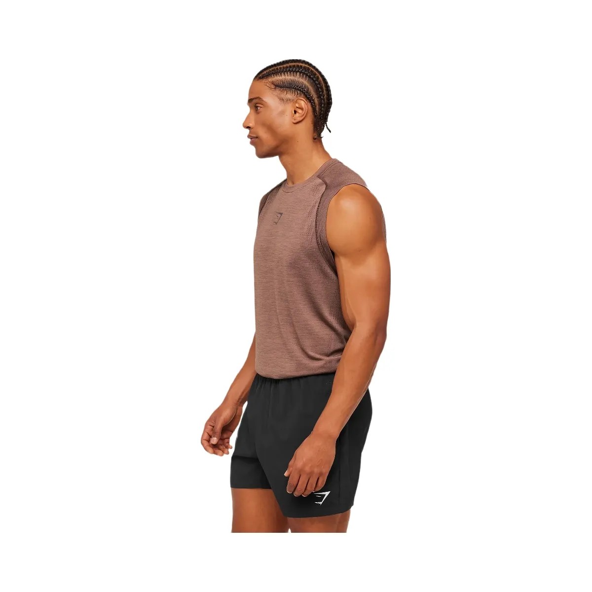 Gymshark Versatile Seamless Tank "Taupe Brown Cool Brown" - HypeFly India View 3