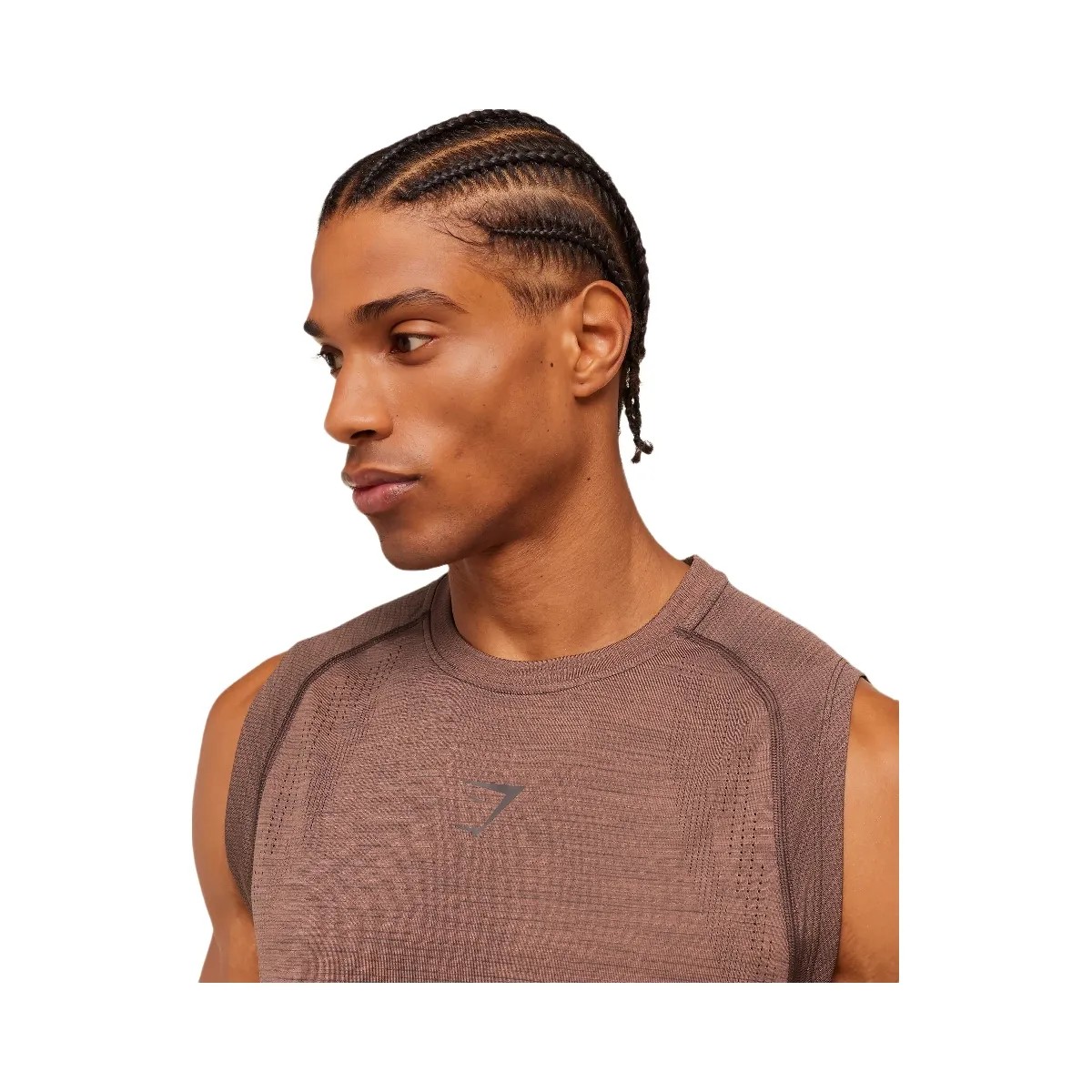 Gymshark Versatile Seamless Tank "Taupe Brown Cool Brown" - HypeFly India View 5