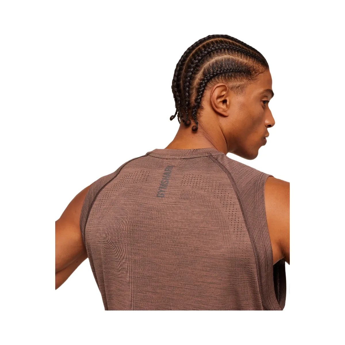 Gymshark Versatile Seamless Tank "Taupe Brown Cool Brown" - HypeFly India View 6