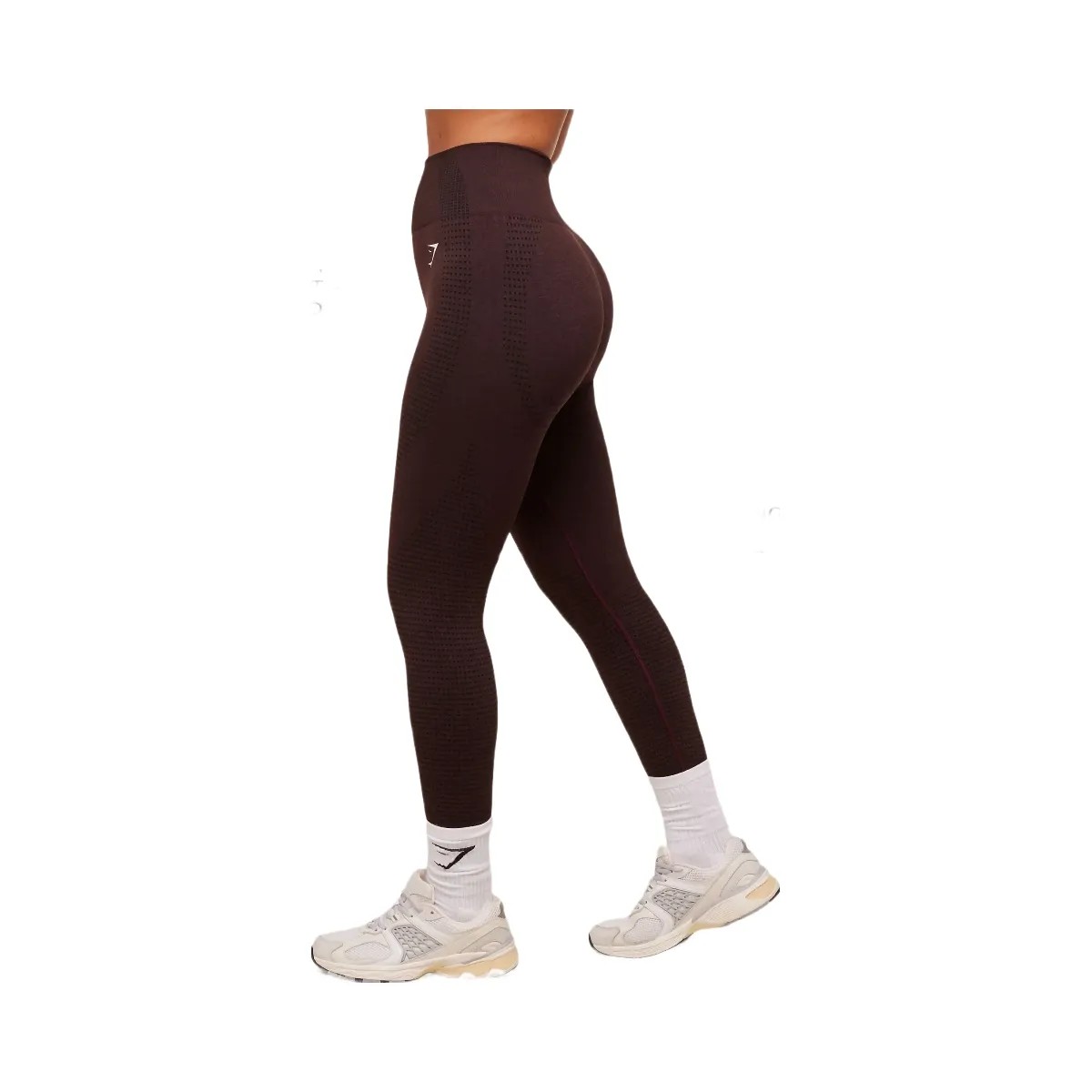 Gymshark Vital Seamless 2.0 Leggings "Rich Maroon Marl" - HypeFly India View 2