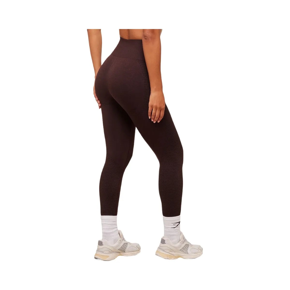 Gymshark Vital Seamless 2.0 Leggings "Rich Maroon Marl" - HypeFly India View 3