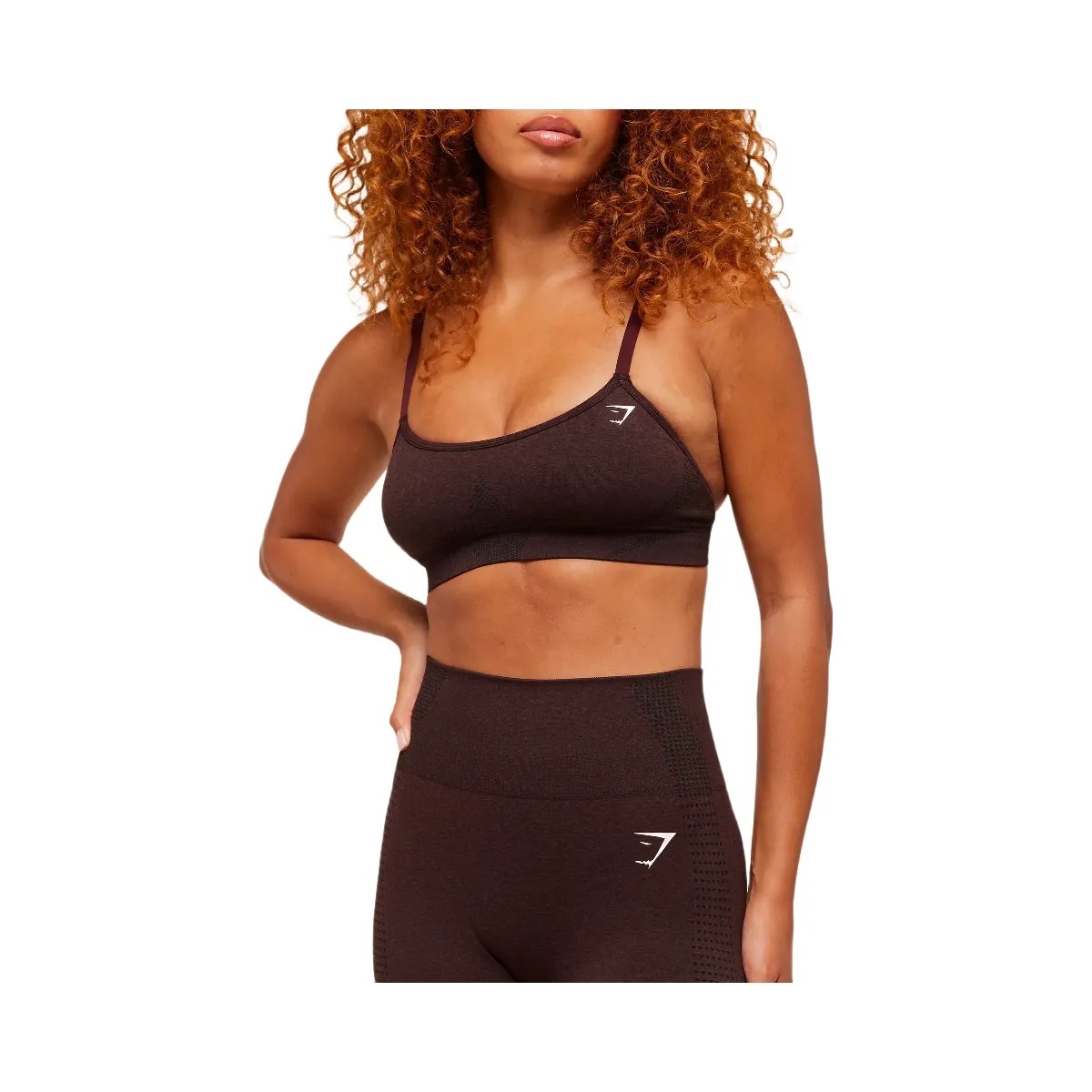 Gymshark Vital Seamless 2.0 Leggings "Rich Maroon Marl" - HypeFly India View 6