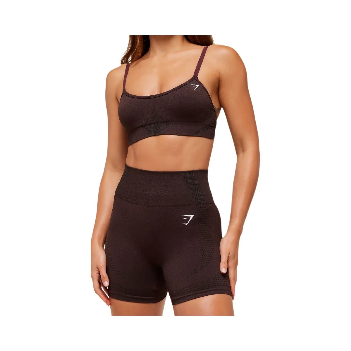 Gymshark Vital Seamless Shorts "Rich Maroon Marl" - HypeFly India View 5