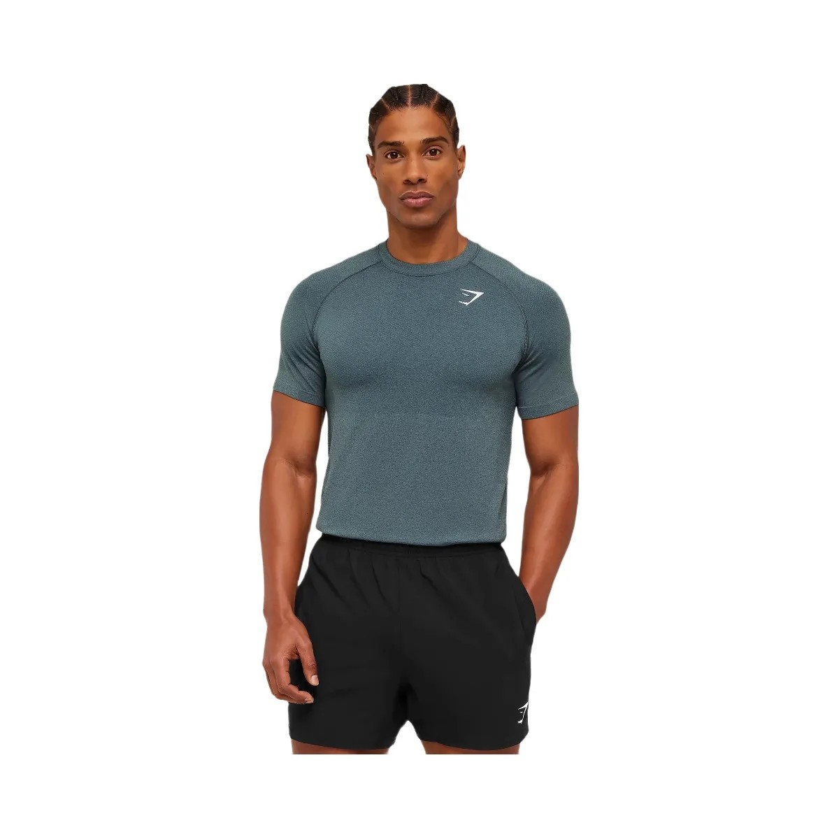 Gymshark Vital Seamless T-Shirt "Iron Blue Stealth Blue" - HypeFly India View 1