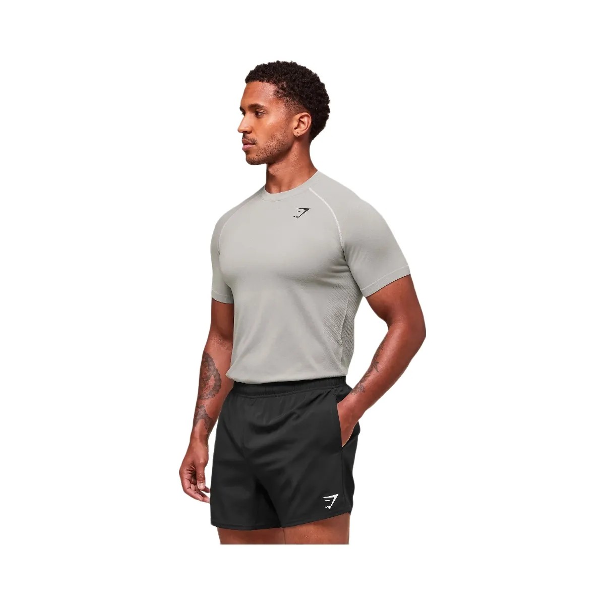 Gymshark Vital Seamless T-Shirt "Light Grey Smokey Grey" - HypeFly India View 3