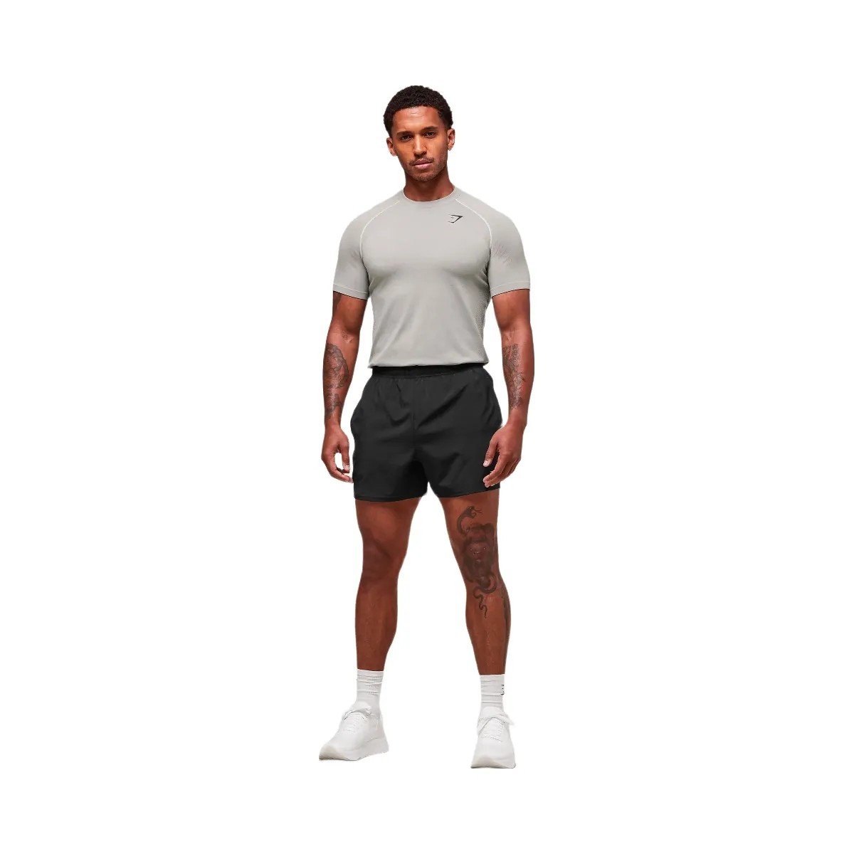Gymshark Vital Seamless T-Shirt "Light Grey Smokey Grey" - HypeFly India View 5