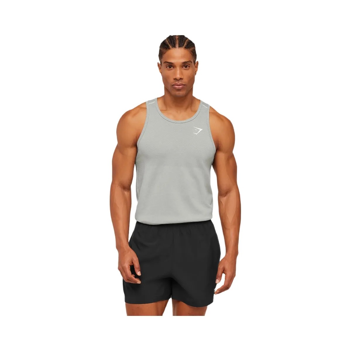 Gymshark Vital Tank "Light Grey Smokey Grey" - HypeFly India View 4