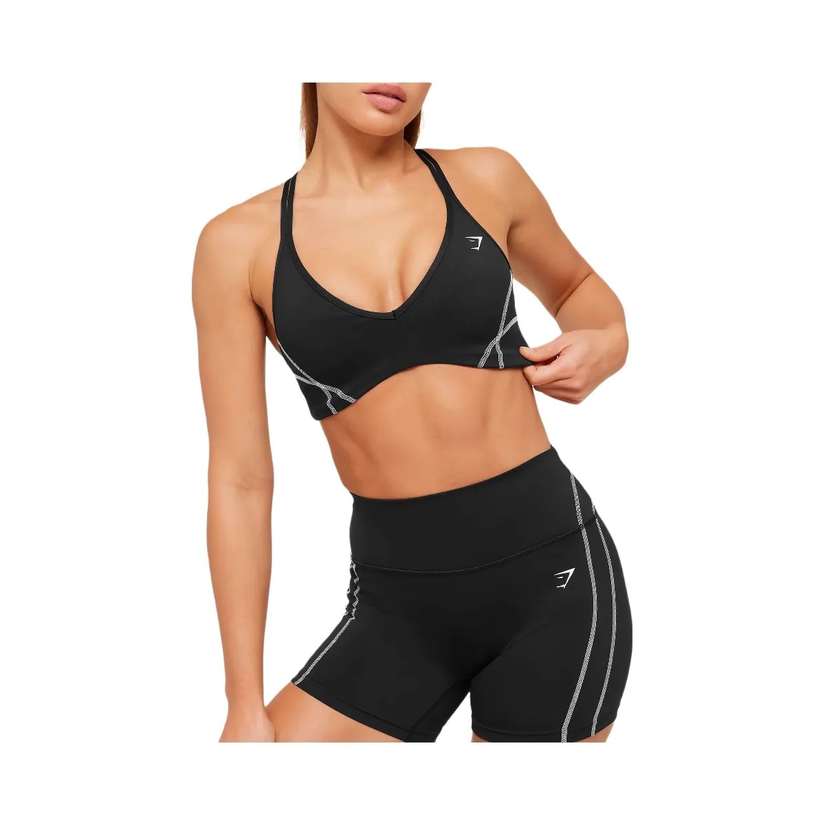 Gymshark Volt Light Support Sports Bra "Black White" - HypeFly India View 5