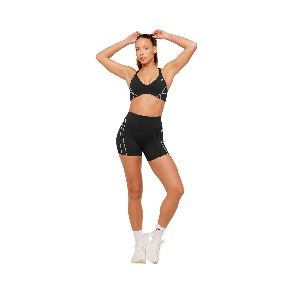 Gymshark Volt Light Support Sports Bra "Black White" - HypeFly India View 6