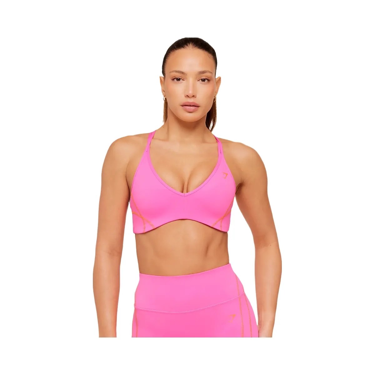 Gymshark Volt Light Support Sports Bra "Electric Pink Dayglow Peach" - HypeFly India View 1