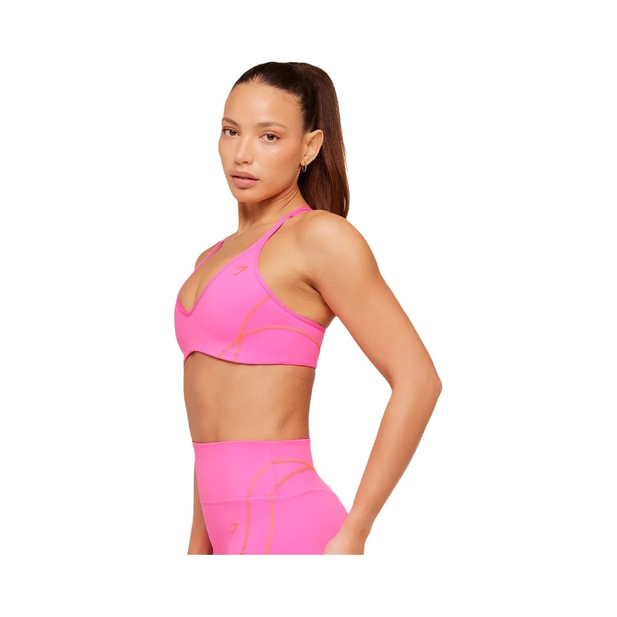Gymshark Volt Light Support Sports Bra "Electric Pink Dayglow Peach" - HypeFly India View 3
