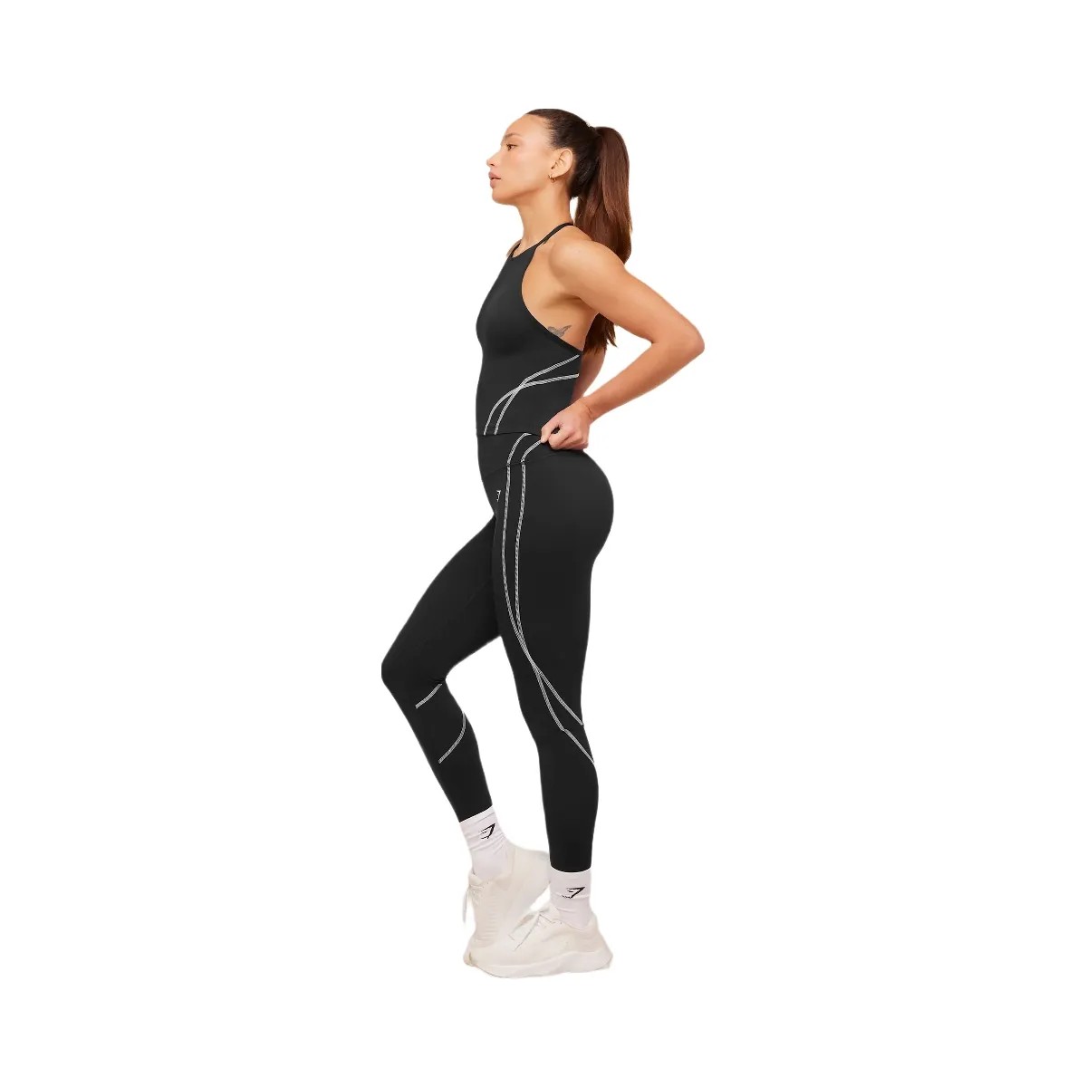Gymshark Volt Tank Top "Black White" - HypeFly India View 6