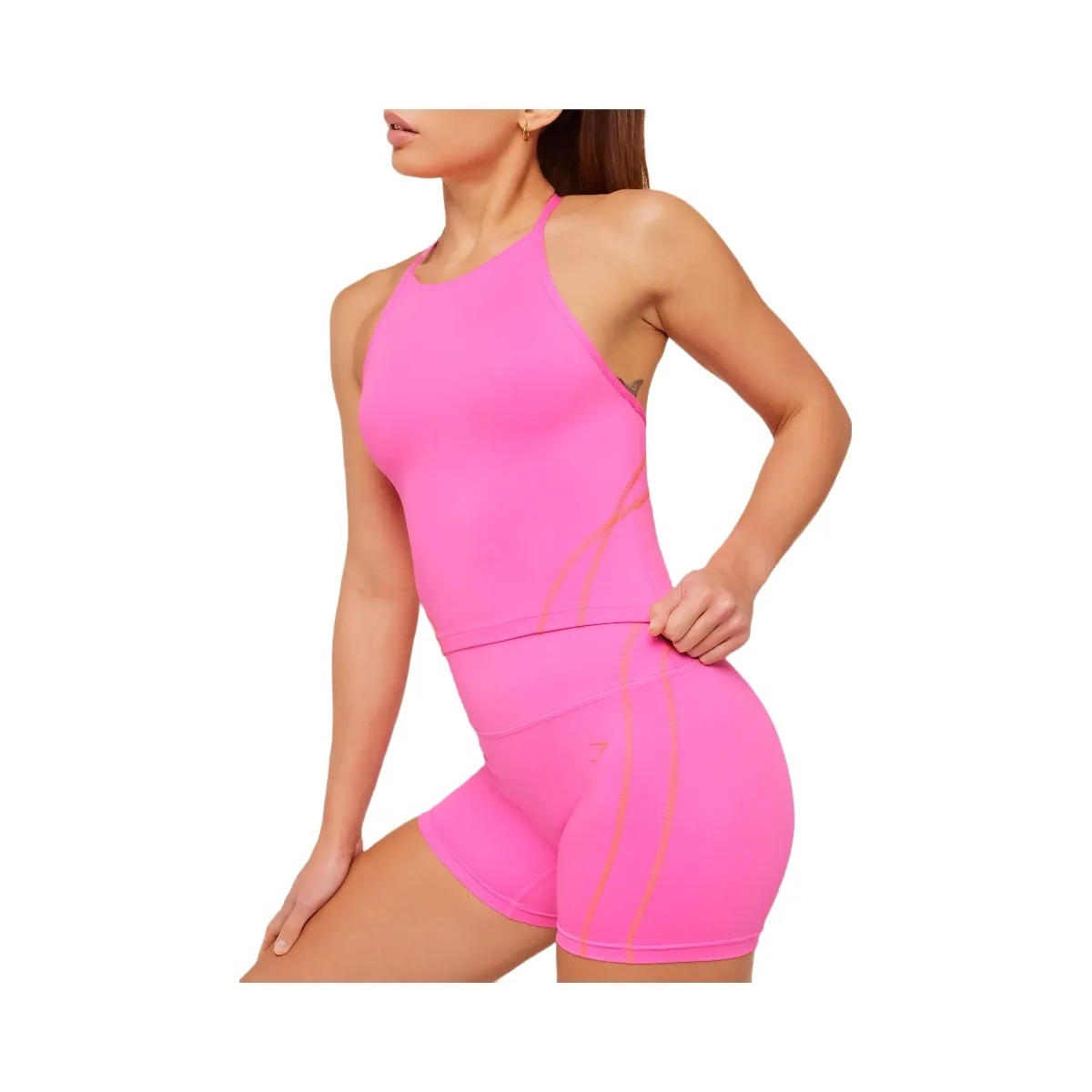 Gymshark Volt Tank Top "Electric Pink Dayglow Peach" - HypeFly India View 4