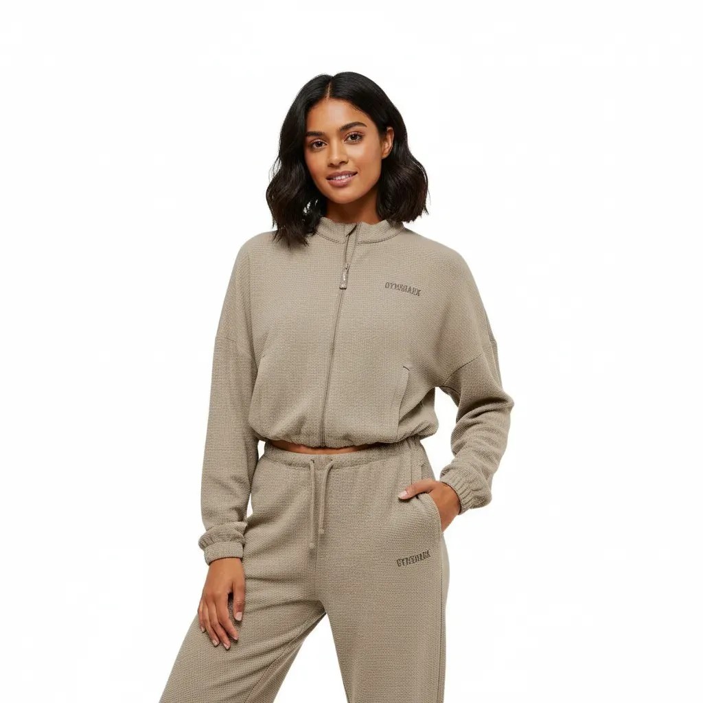 gymshark-waffle-midi-zip-up-jacket-lifestyle-brown