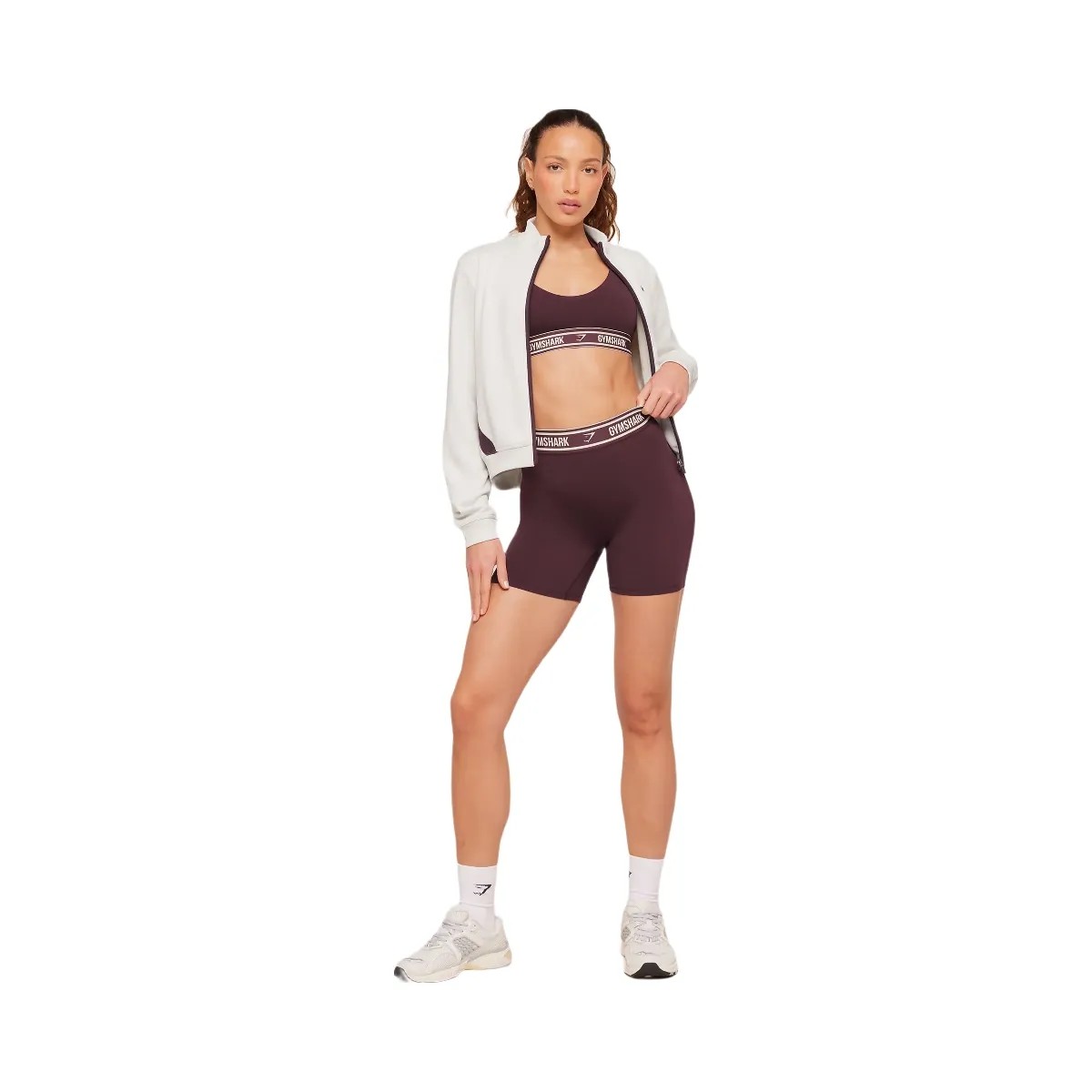 Gymshark Waistband Logo Shorts "Cherry Purple" - HypeFly India View 4