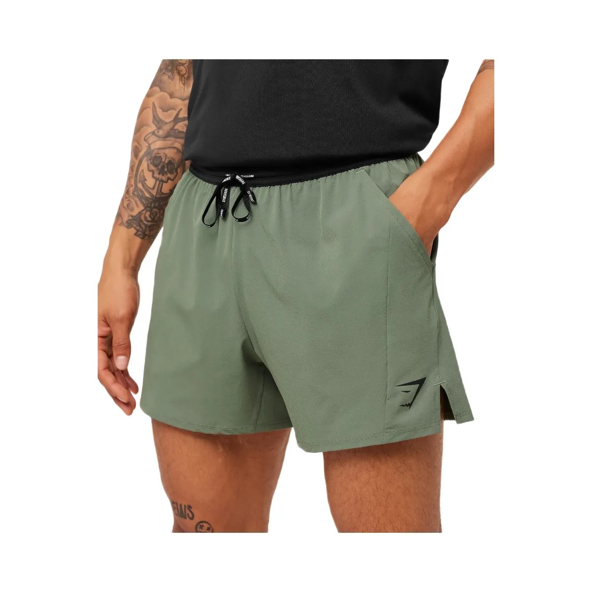 Gymshark Weekend 5" Shorts "GS Unit Green" - HypeFly India View 5