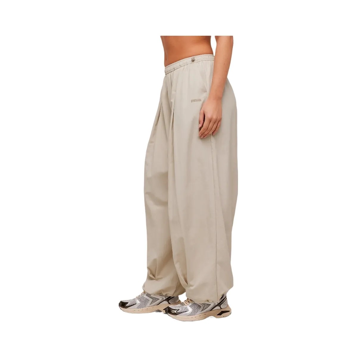 Gymshark Weekend Lifestyle Parachute Pants "Pebble Grey" - HypeFly India View 2