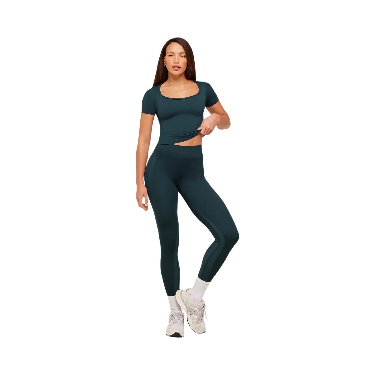 Gymshark Weekend Seamless Short Sleeve Top "Deep Petrol Blue Stealth Blue" - HypeFly India View 3