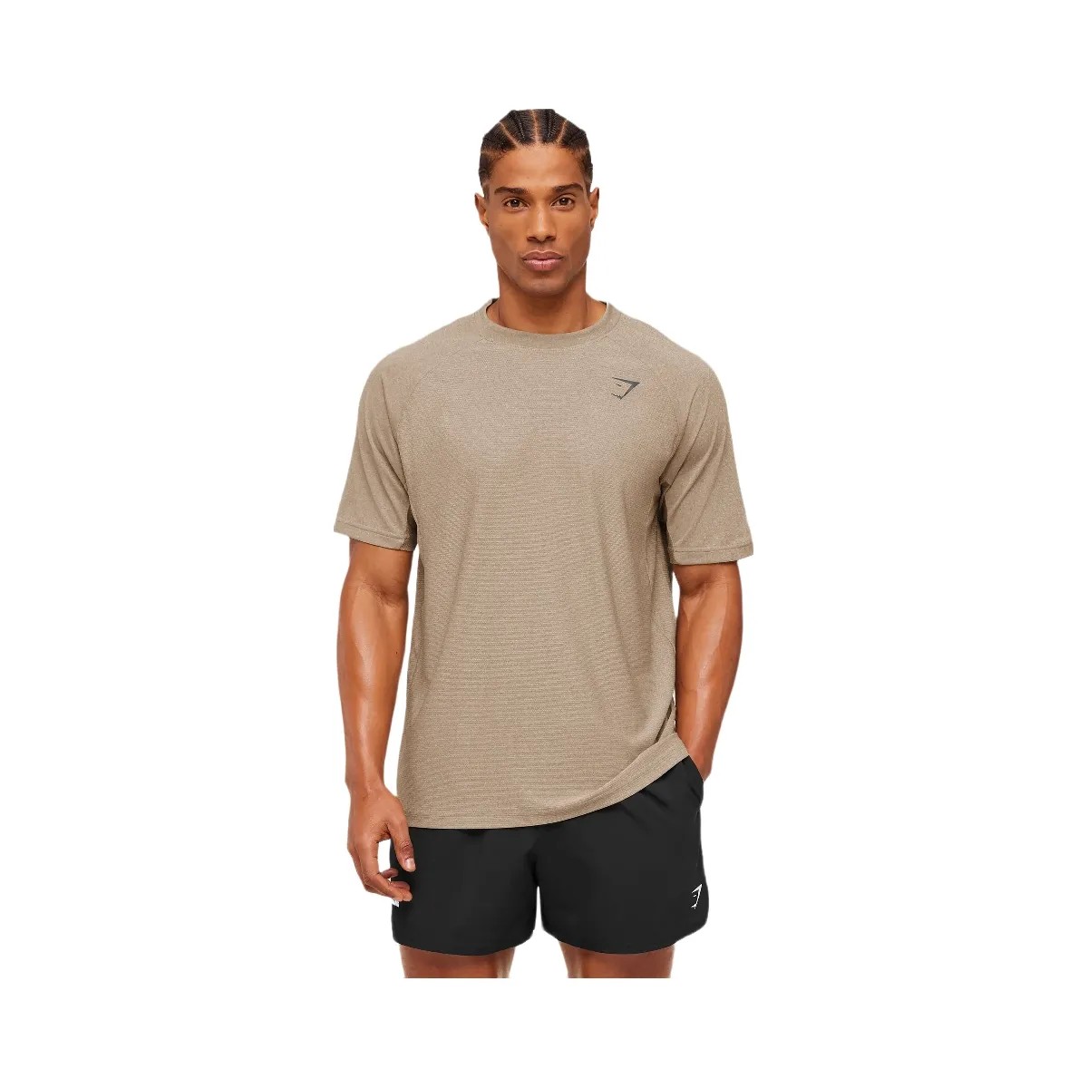 Gymshark Weekend T-Shirt "Cement Brown Tinted White" - HypeFly India View 1