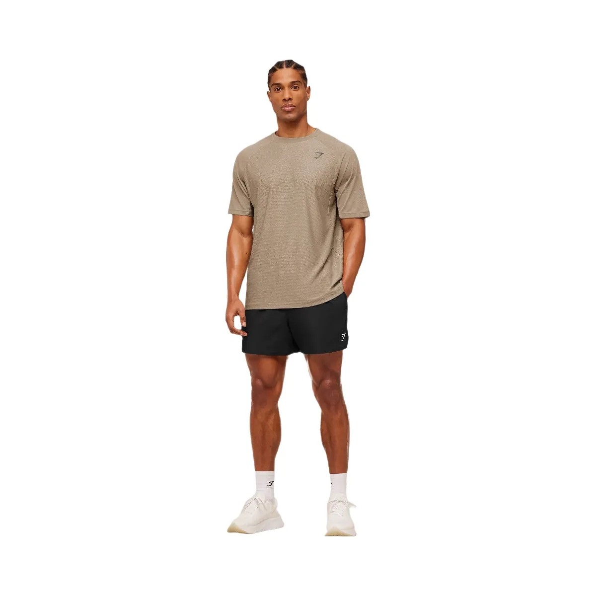 Gymshark Weekend T-Shirt "Cement Brown Tinted White" - HypeFly India View 4