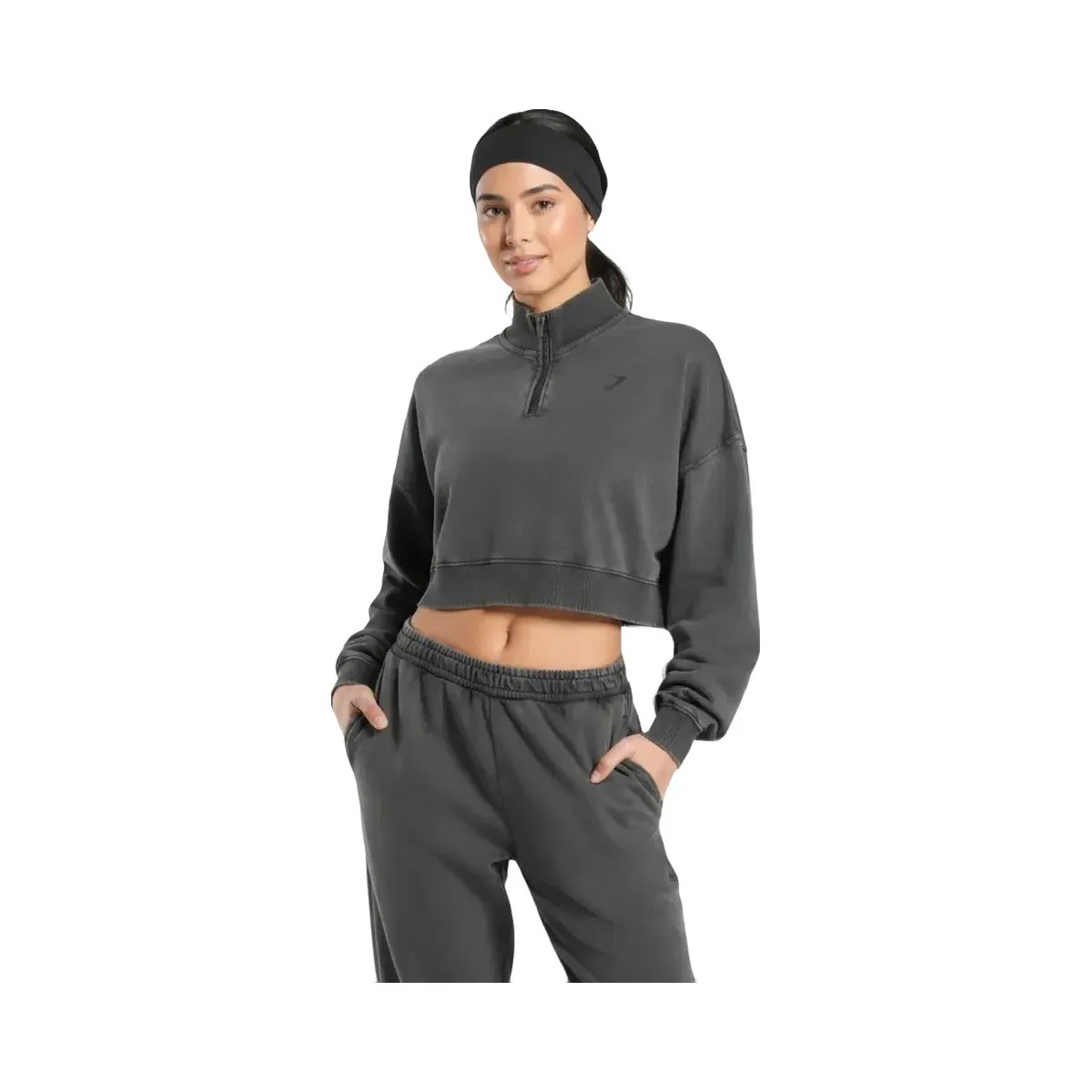 gymshark-whitney-1-4-zip-black