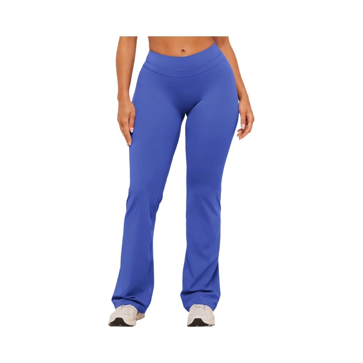 Gymshark Whitney Mid-High Rise Flared Leggings "Force Blue" - HypeFly India View 1