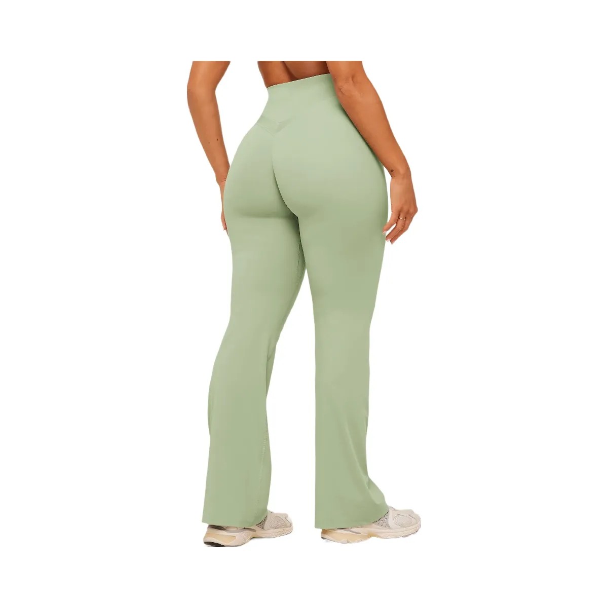 Gymshark Whitney Regular Flared Legging "Haze Green" - HypeFly India View 2