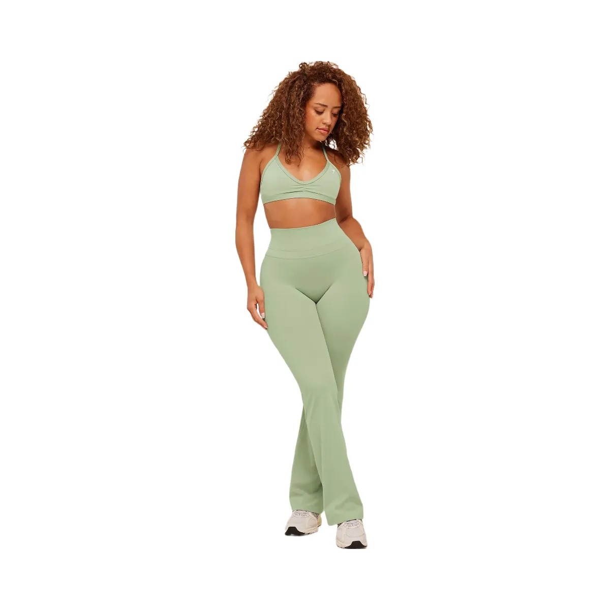 Gymshark Whitney Regular Flared Legging "Haze Green" - HypeFly India View 6