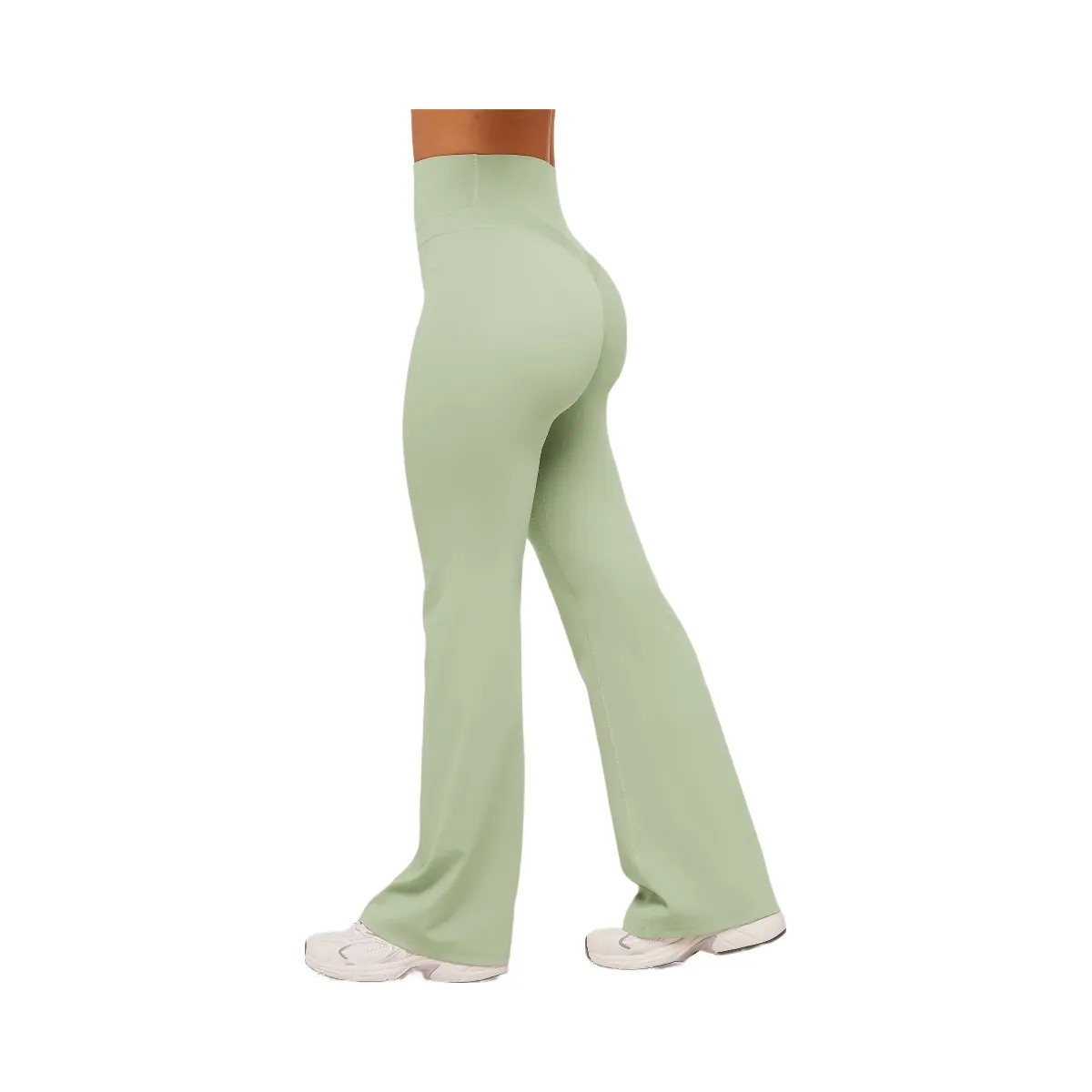Gymshark Whitney Short Flared Legging "Haze Green" - HypeFly India View 4