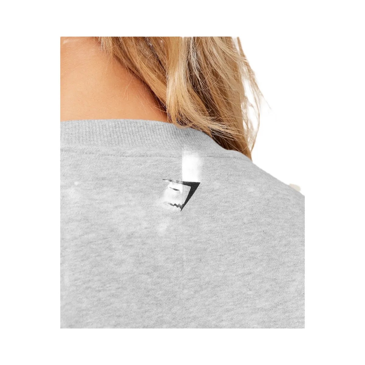 Gymshark Worn Crest Graphic Sweatshirt "Light Grey Core Marl" - HypeFly India View 6