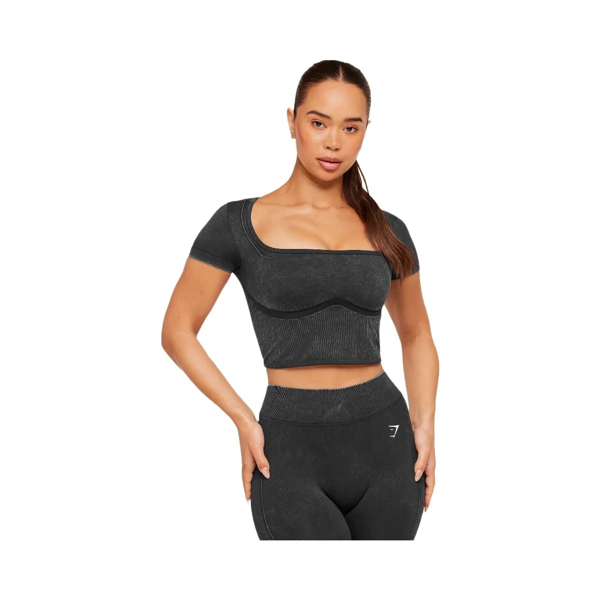 Gymshark x Bratz Crop Top "Black Wash" - HypeFly India View 1