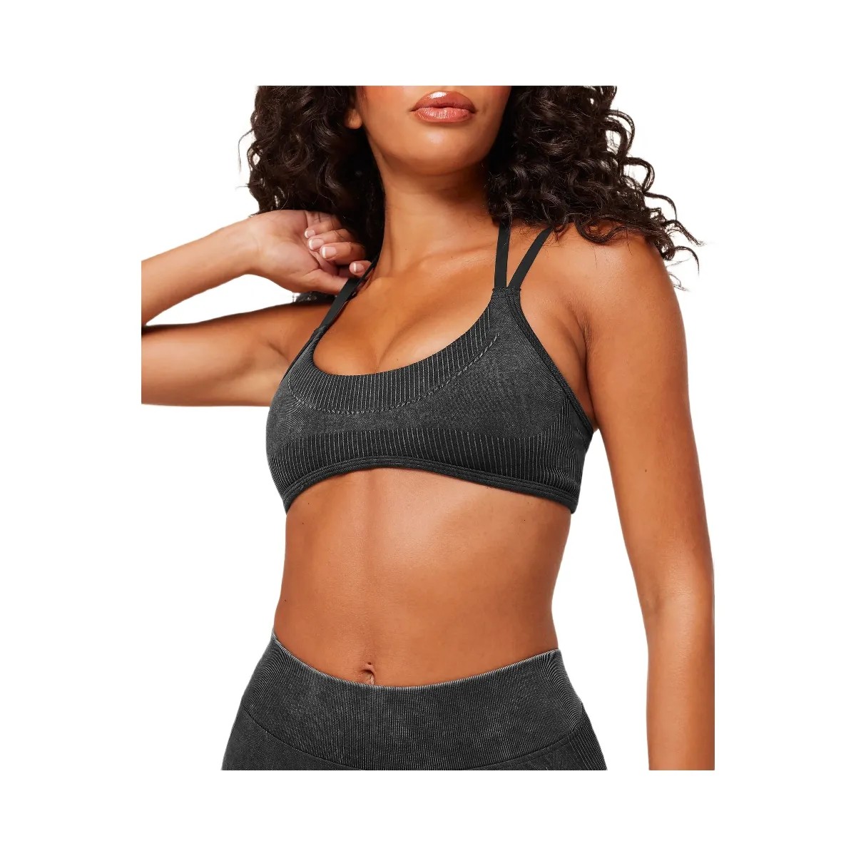 Gymshark x Bratz Light Support Sports Bra "Black Wash" - HypeFly India View 6