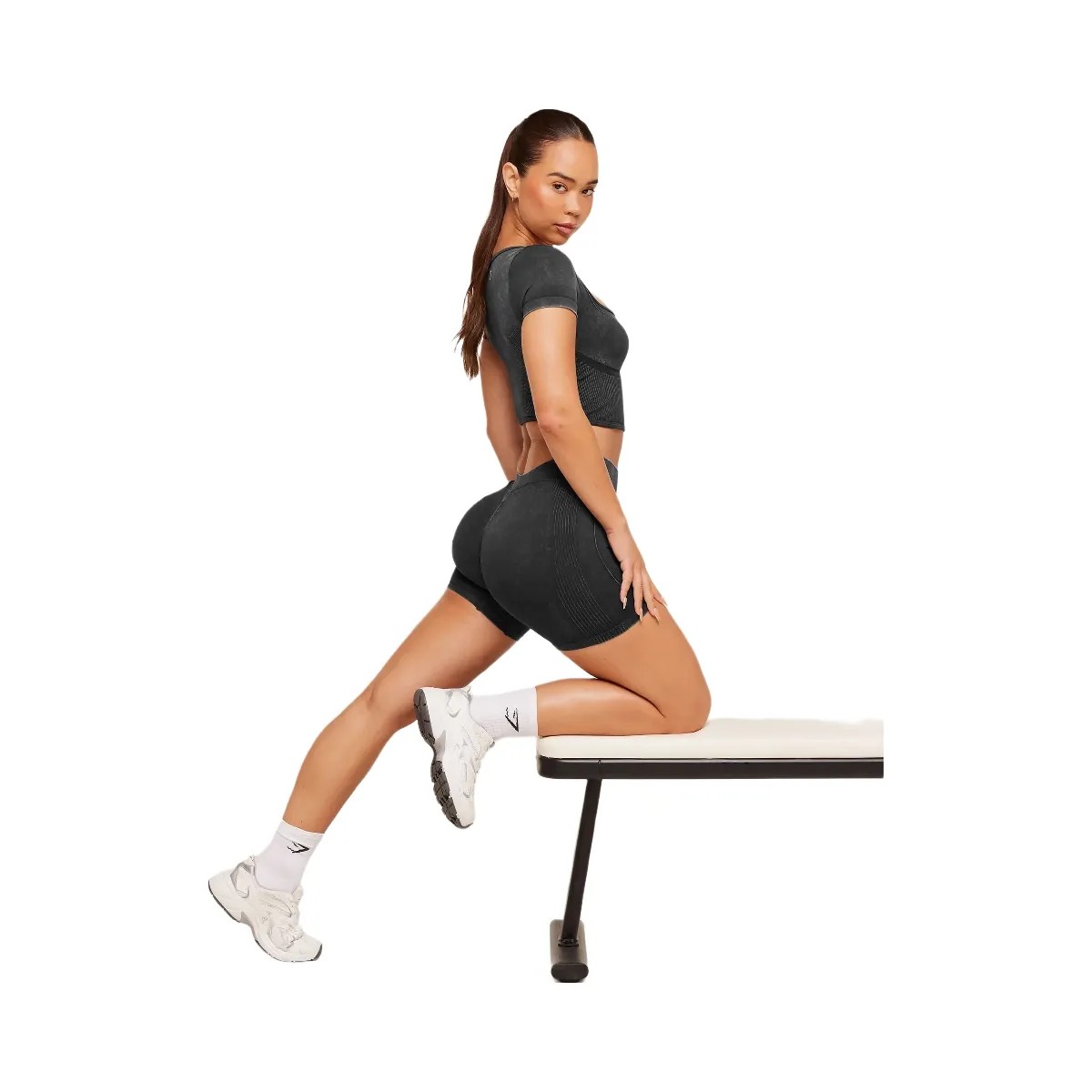 Gymshark x Bratz Shorts "Black Wash" - HypeFly India View 5