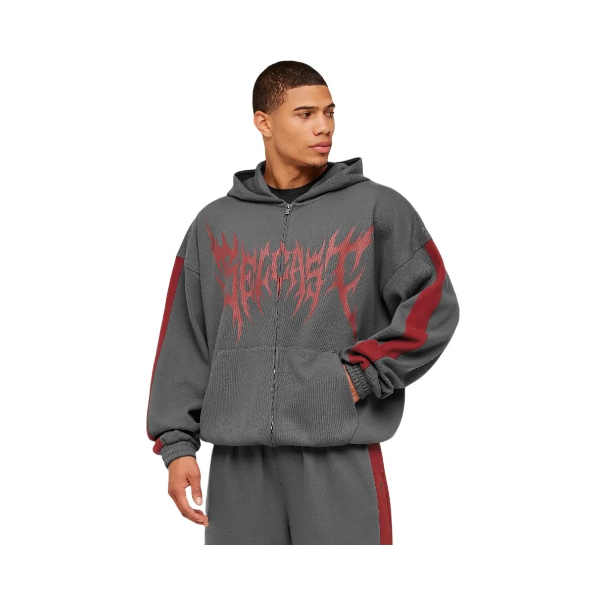 Gymshark x Carlos Belcast Zip Up Hoodie "Grey" - HypeFly India View 1