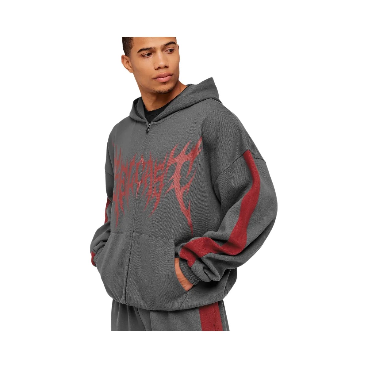 Gymshark x Carlos Belcast Zip Up Hoodie "Grey" - HypeFly India View 3