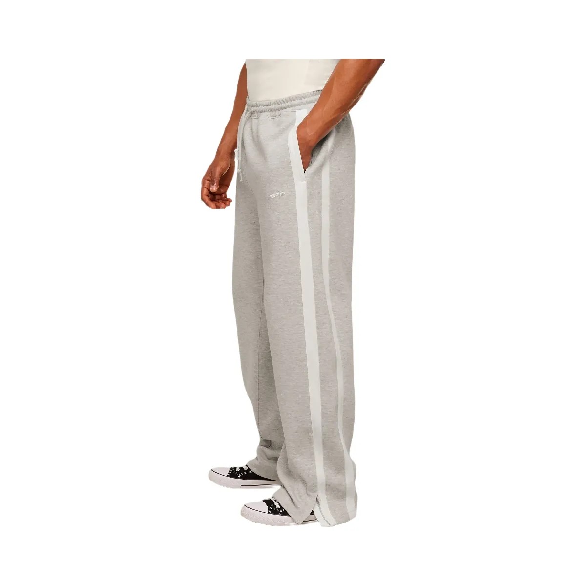 Gymshark x CBUM Straight Leg Jogger - Bros Stone Grey Marl - HypeFly India View 2