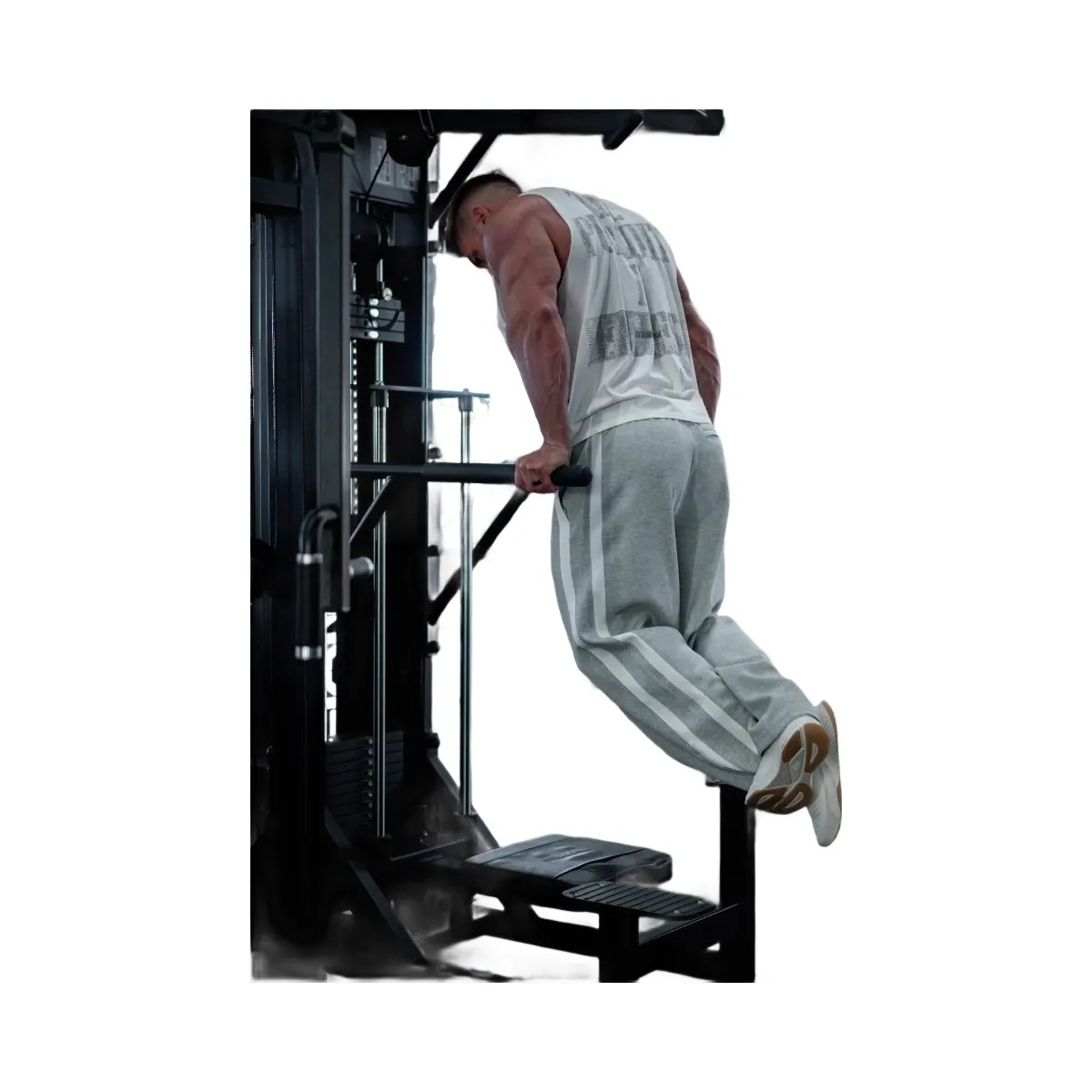 Gymshark x CBUM Straight Leg Jogger - Bros Stone Grey Marl - HypeFly India View 5