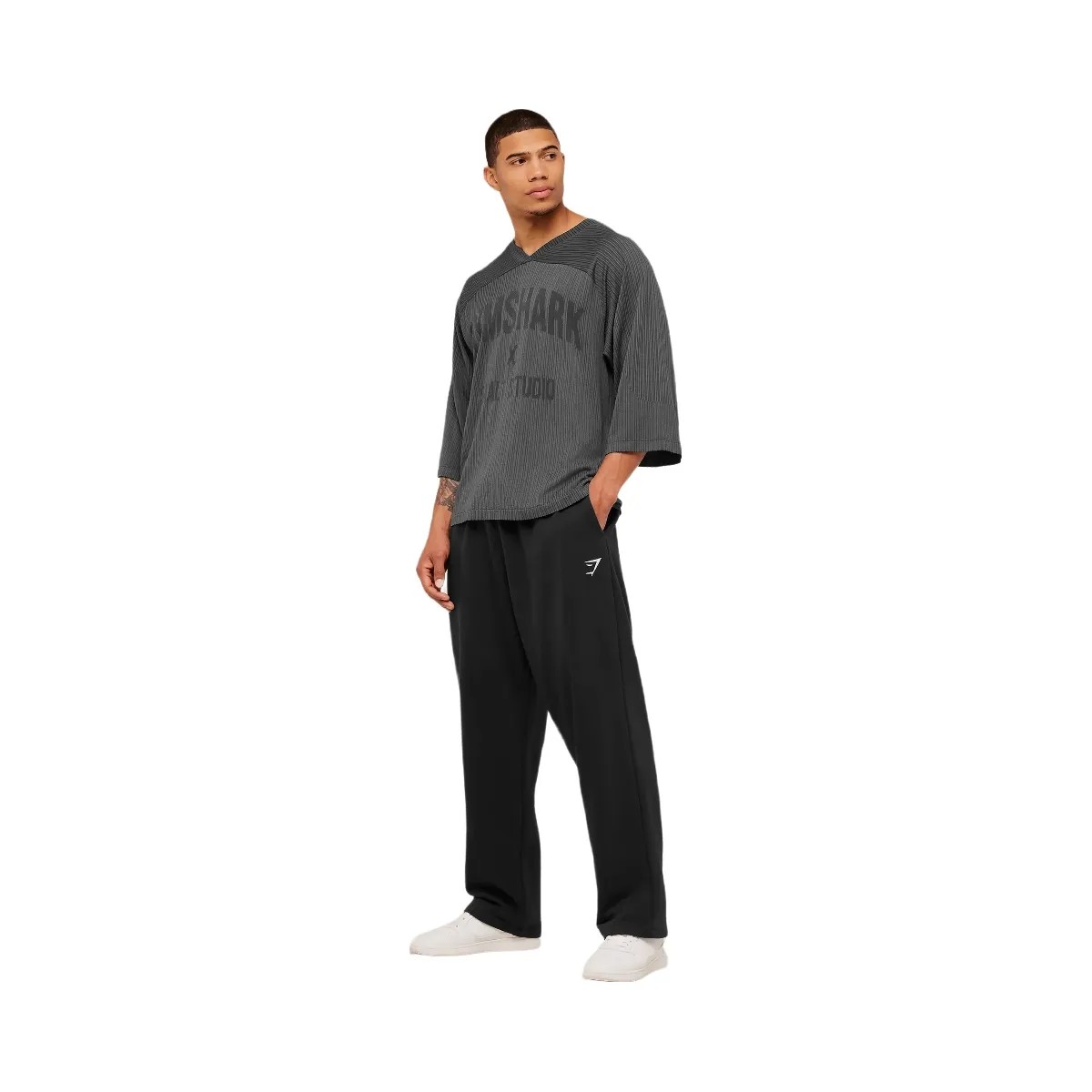 Gymshark x Saalt Studios Seamless Jersey "GS Asphalt Grey GS Pitch Grey" - HypeFly India View 5