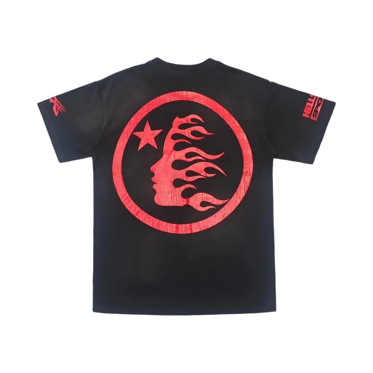 Hellstar Beat Us T Shirt Red Black - HypeFly India View 1
