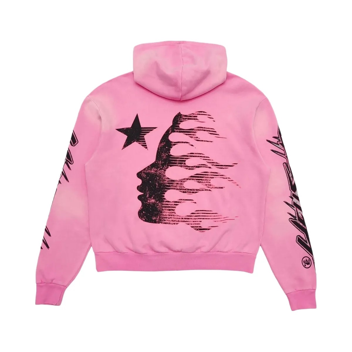 Hellstar Brainwashed Without Brain Hoodie Pink - HypeFly India View 1