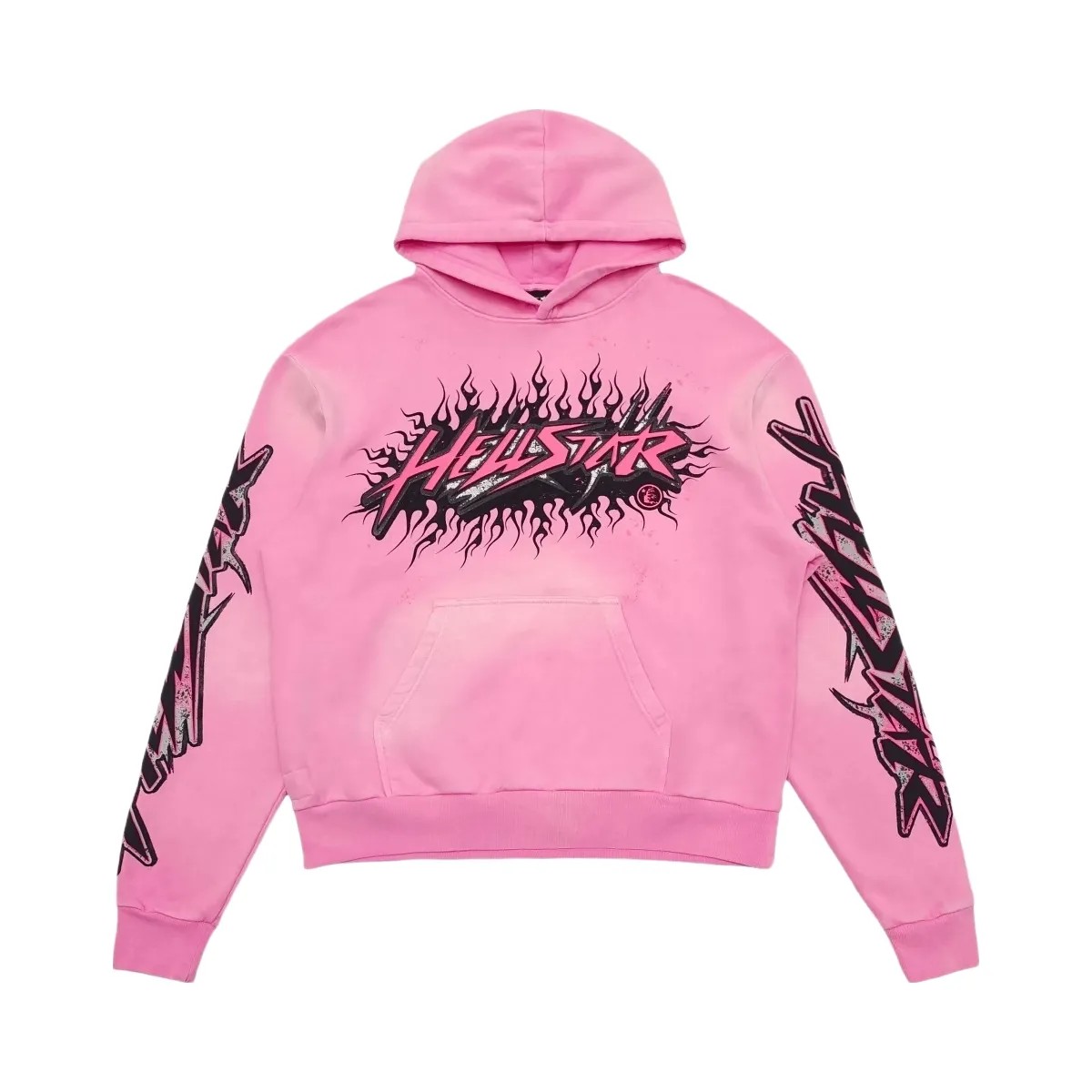 Hellstar Brainwashed Without Brain Hoodie Pink - HypeFly India View 2