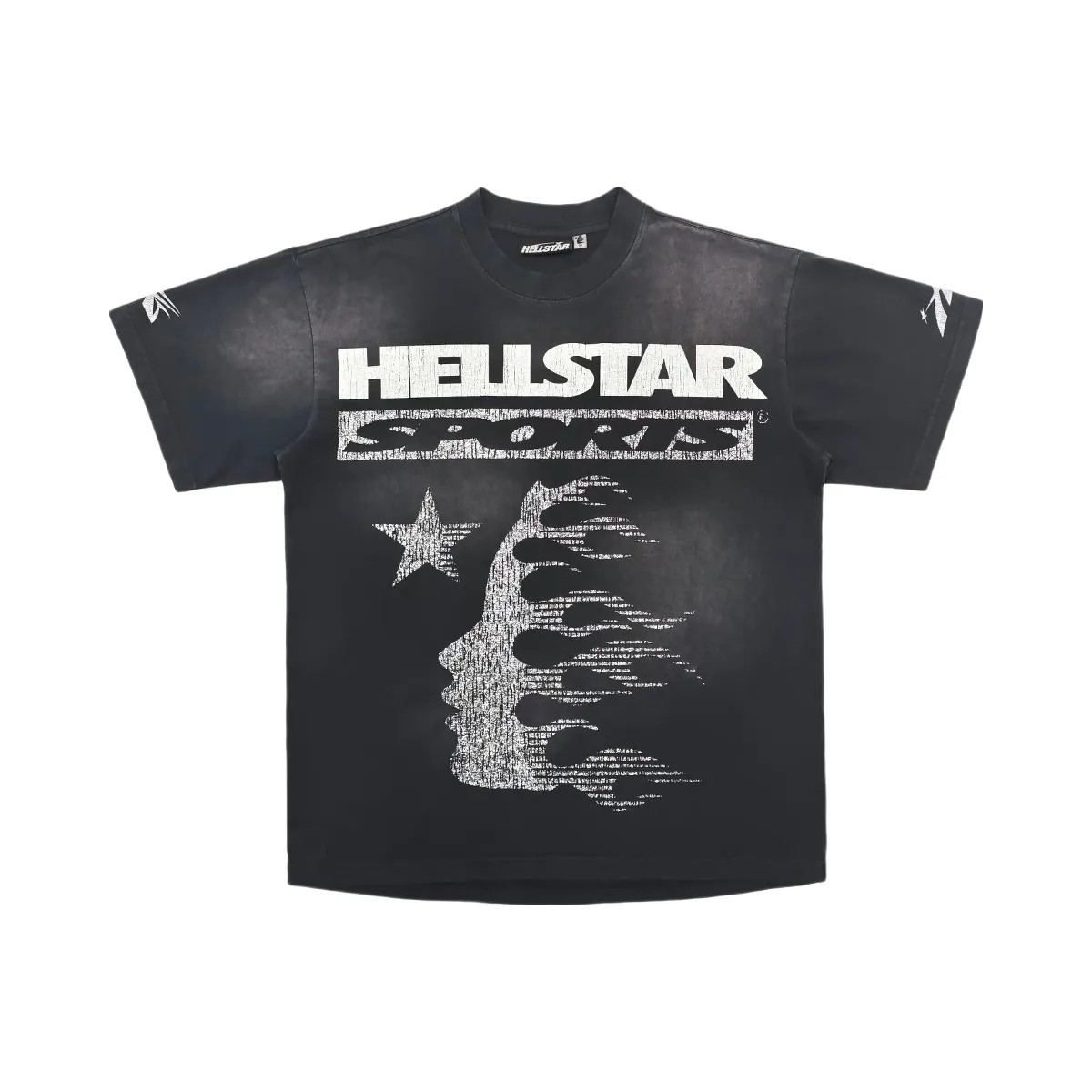 Hellstar Classic Glitter Logo T Shirt Black - HypeFly India View 1